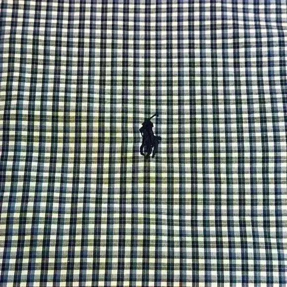 Men’s Ralph Lauren Blue Check Long Sleeve Button Down - Size 17, 34/35 - Picture 7 of 10